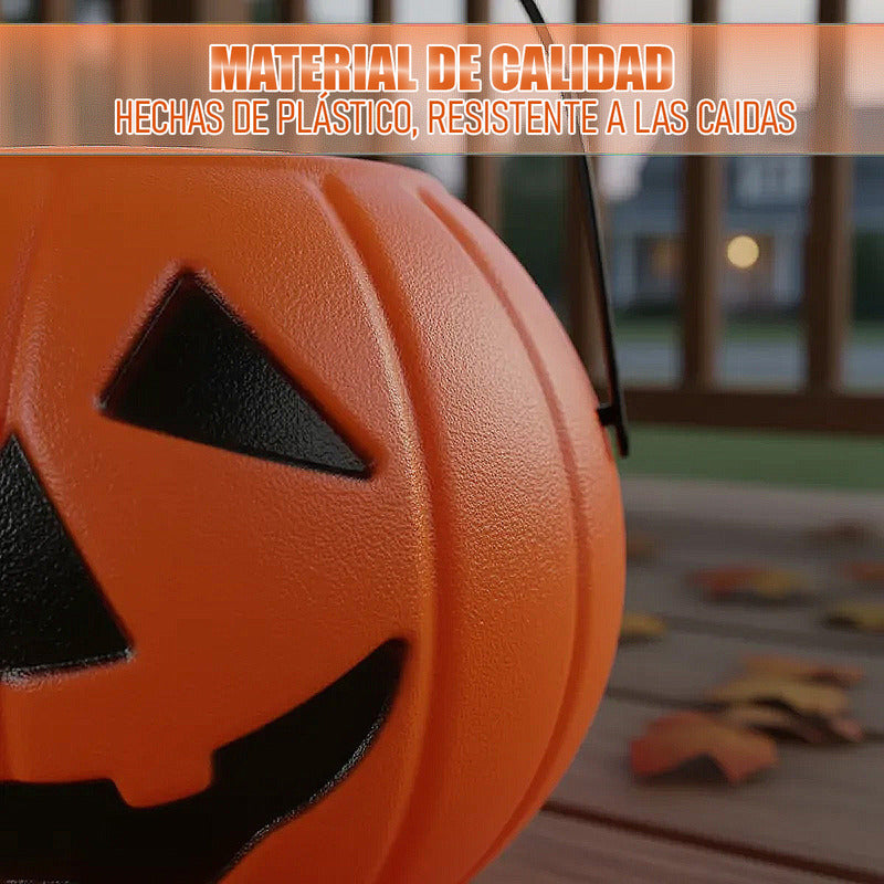 Cubo Calabaza Para Dulces Halloween Cubo Dulce O Truco Cubos Naranja