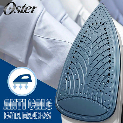 Plancha A Vapor Oster Con Base Antiadherente Y Control De Temperatura Blanco/azul