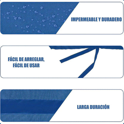 Lona Lateral Para Toldo De 3x3 Metros Azul Impermeable Con Protección Uv