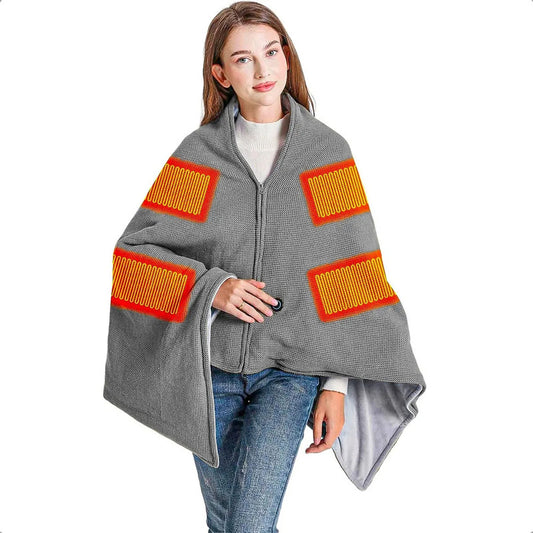 Manta Calentadora Portátil Inalámbrica Okshop Gris 3 Temperaturas 1.47m Gris Oscuro