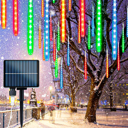 Luces Navidad Solares Luces Lluvia Meteoritos Guirnalda Luce Multicolor