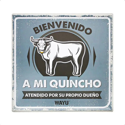 Cuadro Metálico Decorativo Arcashopping Para Bar Con Frases, 25x25 Cm