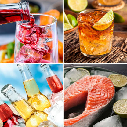 Pack X2 Molde Hielo Cubetas De Hielo Bandeja Silicona Hielo Marrón