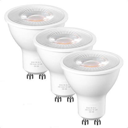 Pack X3 Ampolleta Led Gu10 7w Lampara Led Gu10 38° Blanco Frío