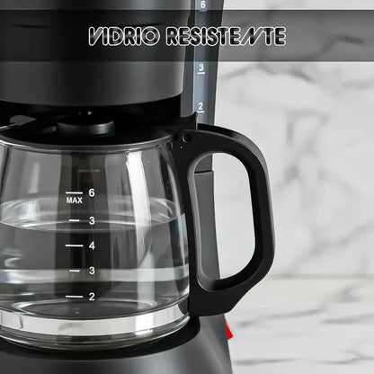 Cafetera Electrica Maquina De Cafe Cafetera 6 Tazas Cafetera De Goteo Okshop Máquinas De Café Con Filtro Cafetera Electrica 600w Cafeteras Automaticas Cafeteras 6 Tazas Negro Con Cuchara