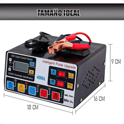 Cargador De Baterías Para Auto Y Moto 12v/24v Okshop