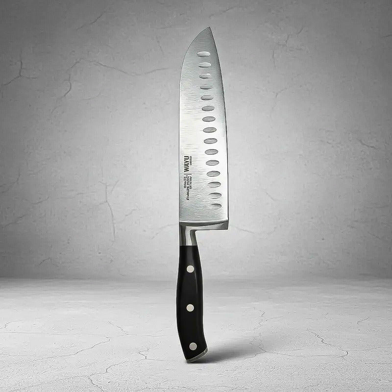Cuchillo Chef Profesional Cuchillo Santoku Wayu Cuchillo Coc Negro