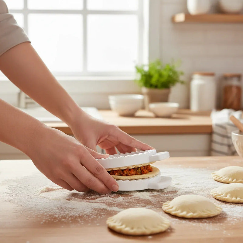 Molde Empanada 21 Cm Sellador Empanada Prensa Empanada Molde Blanco