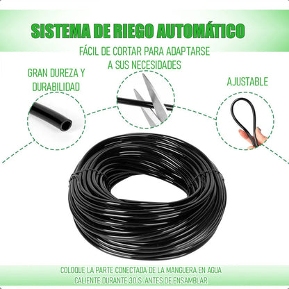 Kit Riego Jardín Okshop Aspersores Automáticos 20m Pvc 62 Piezas