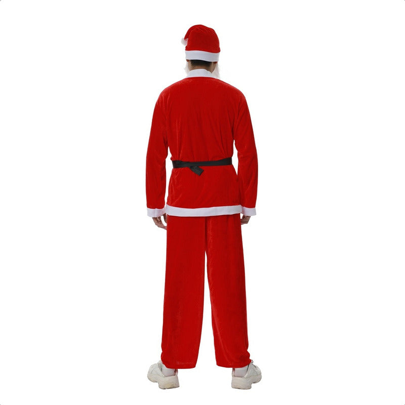 Traje De Navidad Disfraz Viejo Pascuero Adulto Disfraces Para Navidad Rojo Estandar