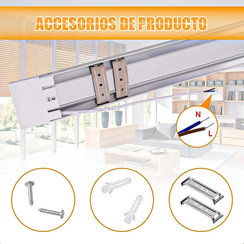 Pack4 Lamparas Para Techo Barra Led Regleta Led Lamparas Led Blanco