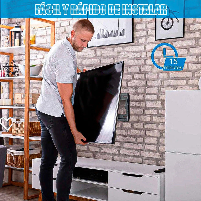 Pack 2 Soporte Tv 43 Soporte Smart Tv De 26 - 63 Pared Muro Soporte Tv Pared Okshop Tv 85 Pulgadas Ajuste Horizontal Soportes Fijos Instalacion Rapida Soporte Tv 50 Pulgadas Acero Laminado Negro