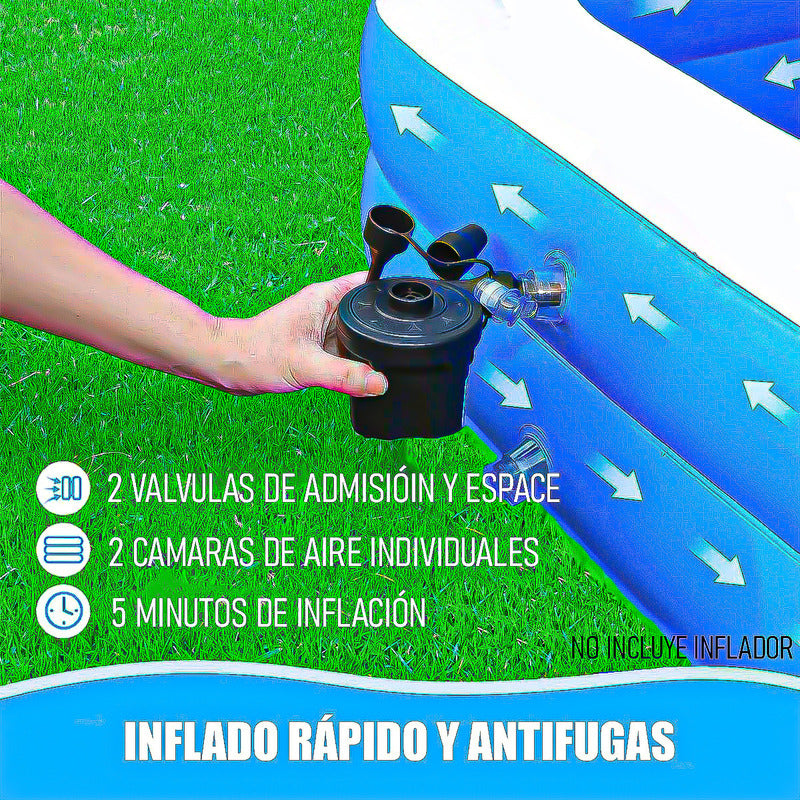 Piscina Para Niños Piscina Rectangular Familiar 3 Metros Azul