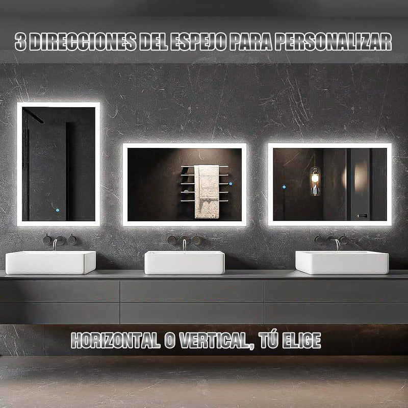Espejo Led Espejo Rectangular Espejo De Baño Espejo Tactil Vidrio