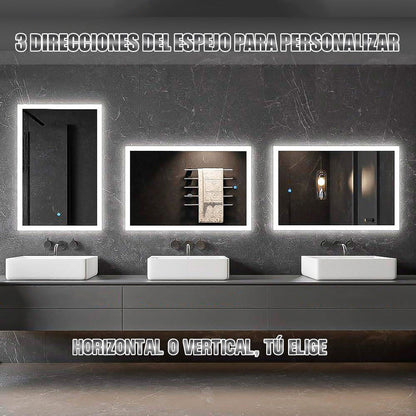 Espejo Led Espejo Rectangular Espejo De Baño Espejo Tactil Vidrio