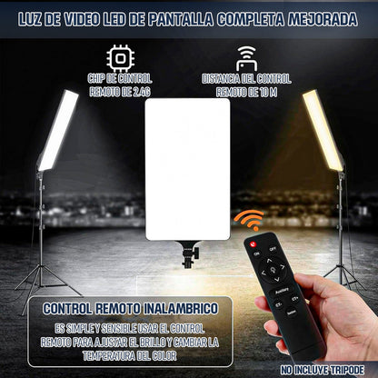 Panel Led Fotografia Panel De Luz Iluminación De Fotografía Negro Blanco/neutro/calido