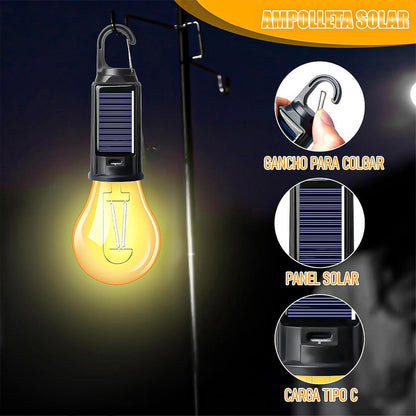 Ampolleta Solar Pack 2 Ampolleta De Emergencia Ampolleta 15w Cálida
