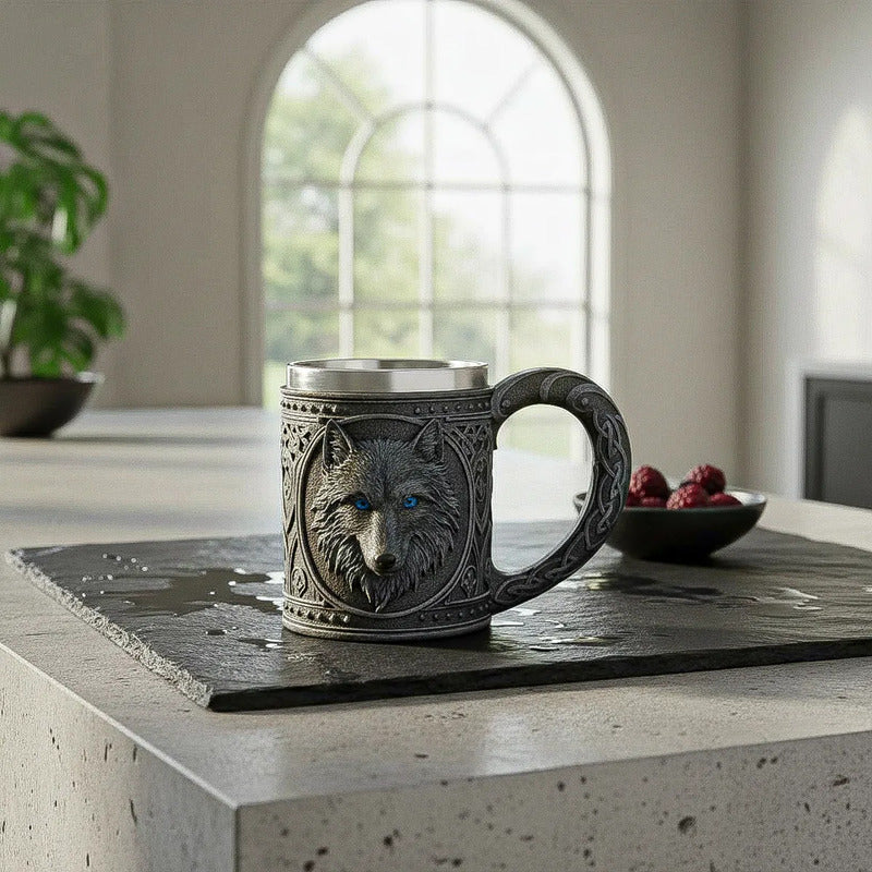 Taza Grande Taza Lobo Game Of Throne Tazon Mug Acero Inoxida A28