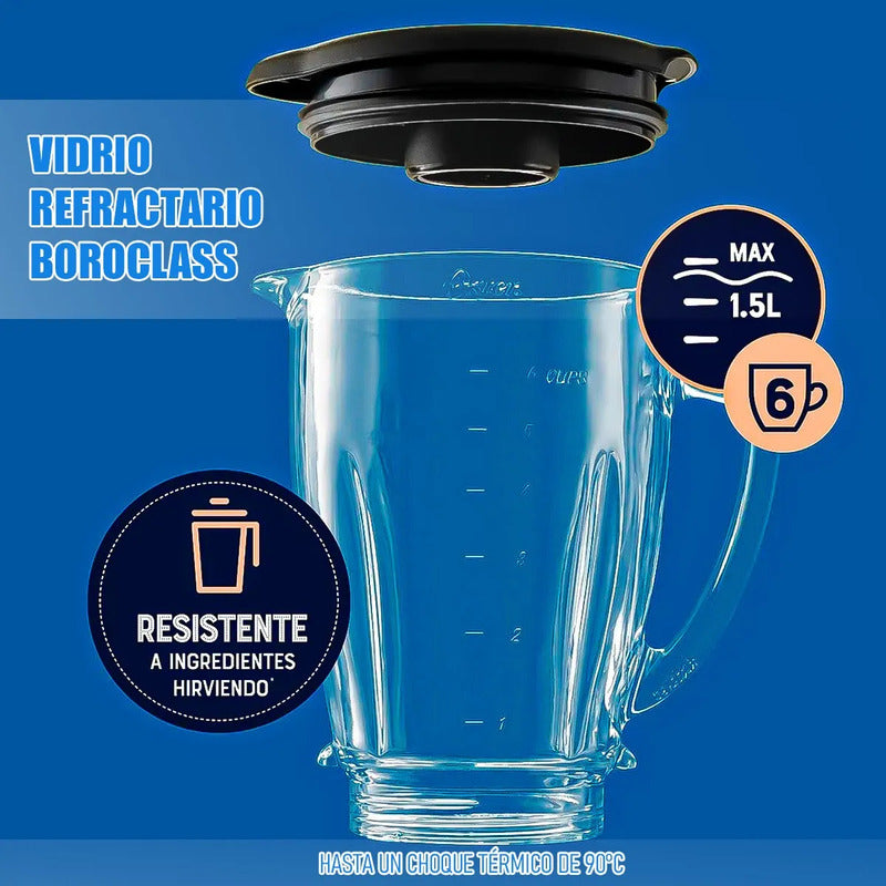 Licuadora Oster De 1.5 L Con Vaso De Vidrio, 2 Velocidades Y Cuchilla De Acero Inoxidable Color Verde