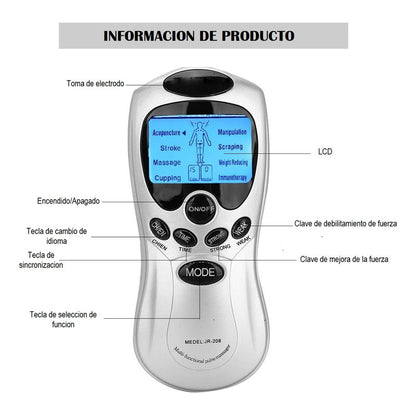 Electroestimulador Electrofisico 4 Electrodos Estimulador