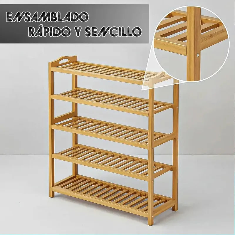 Zapatero Organizador De Zapatos Zapatero De Madera Zapatero Madera Bambu Okshop Estante De Zapatos Zapateras Muebles Mueble Para Guardar Zapatos Zapatero De Madera Zapatero De Bambú De 5 Niveles