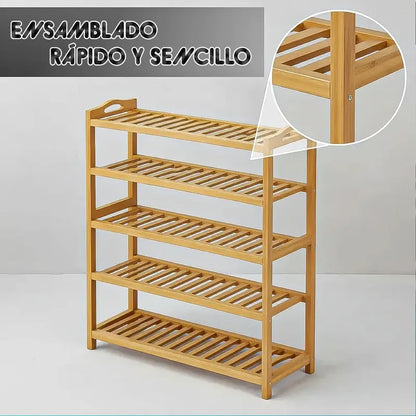 Zapatero Organizador De Zapatos Zapatero De Madera Zapatero Madera Bambu Okshop Estante De Zapatos Zapateras Muebles Mueble Para Guardar Zapatos Zapatero De Madera Zapatero De Bambú De 5 Niveles