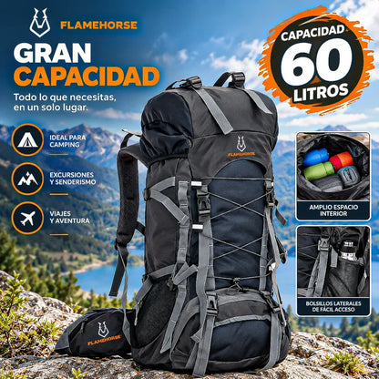 Mochila Camping 60l Mochila Para Montañismo Mochila Trekking Azul