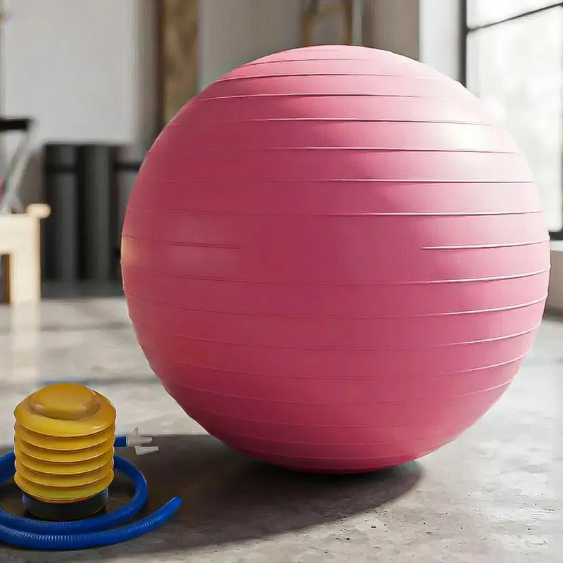 Pelota Yoga 55cm Balon Yoga Balon Pilates Pelota Ejercicios Okshop Pelota Yoga Gym Ball 55 Cm Con Inflador Entrenamiento... Fucsia