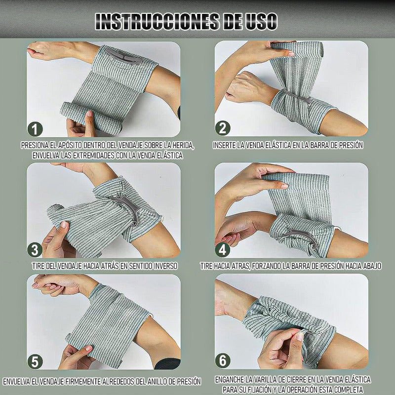 Vendaje De Emergencia Vendaje Médico De Supervivencia Venda Gris