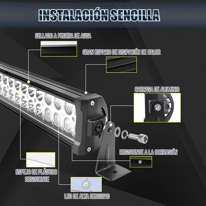 Barra Led 4x4 Neblineros Led Barra 240w Focos Neblineros Led Negro