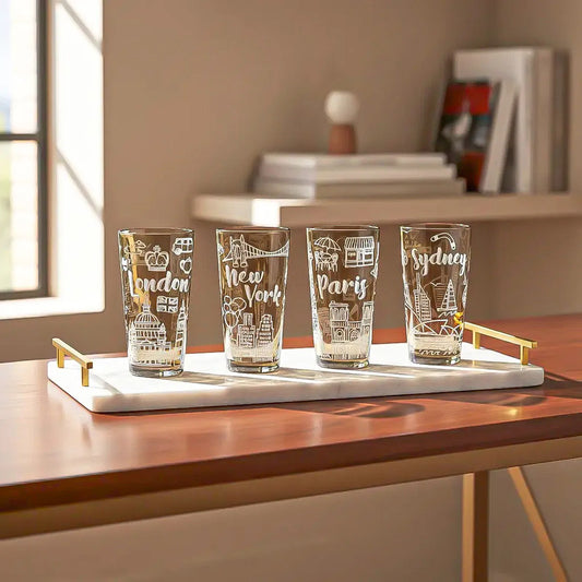 Set 4 Vasos De Vidrio Vasos Vidrio Jugo Juego De Vasos 480ml Vidrio
