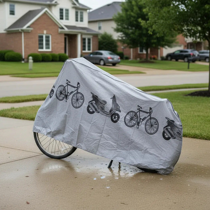 Funda Para Bici Protector Motocicleta Funda Bici Impermeable Gris Unica