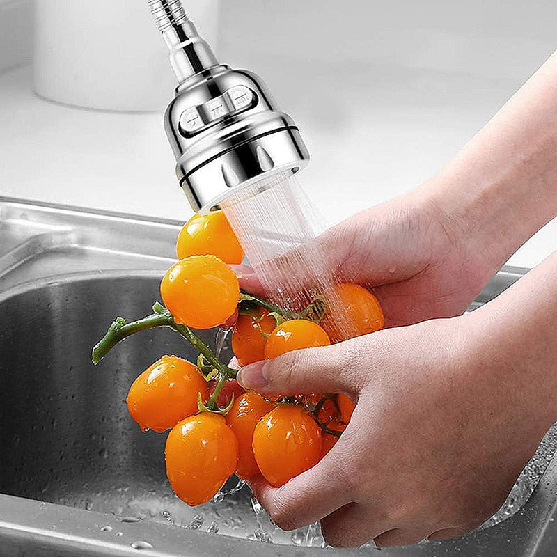 Cuello Flexible Giratorio Lavaplatos Extension Lavaplatos Plateado Brillante