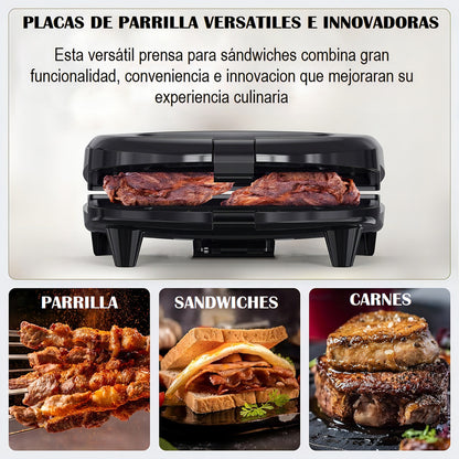 Tostadora Panini Tostadoras Electricas Sanguchera Grill Sánd Color Metal