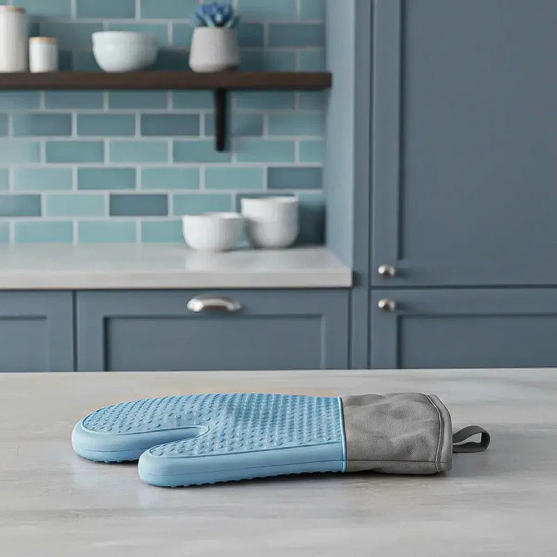 Guantes Para Horno Toma Ollas Guantes De Silicona Cocina Color Morado Puntos