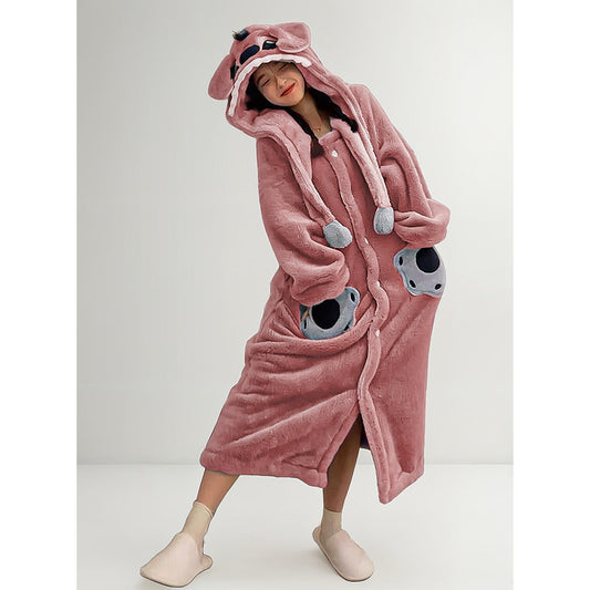 Polerones Chiporro Pijama De Invierno Poleron Invierno Disfraz De Stitch Rosa Adulto Poleron Con Capucha Polerones Invierno Pijama Chiporro Con Diseño