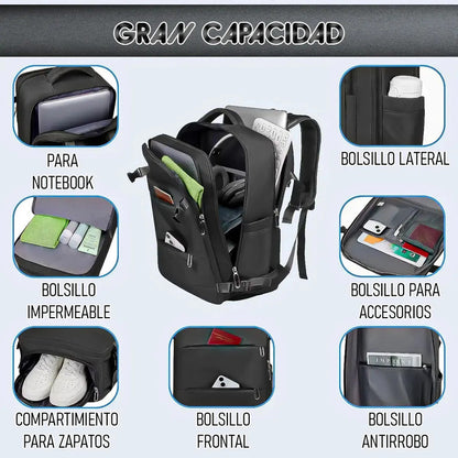 Mochila Deportiva Okshop Rosa Con Puerto Usb Y Compartimento Para Laptop De 15.6