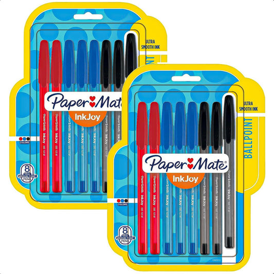 Boligrafos Lapiz Kilométrico Pack 16 Bolígrafos Punta Media Rojo/azul/negro Transparente