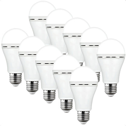 X10 Ampolleta Recargable Led 12w Ampolletas De Emergencia  Blanco Frío
