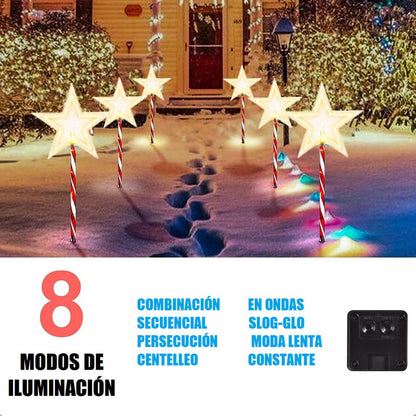 Pack X10 Luces Navideñas Estacas Solares Luces Navidad Solar