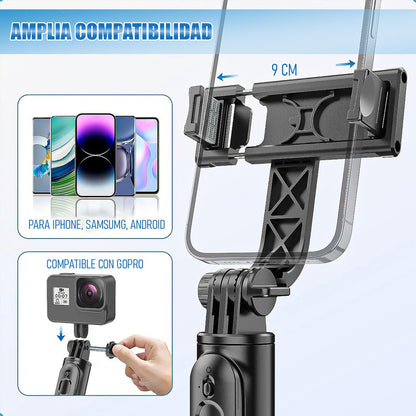 Tripode Celular Soporte Para Celular Palo Selfie Extensible Negro
