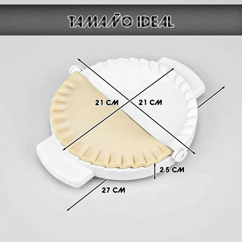 Molde Para Empanadas Redondo De 21 Cm Antiaadherente Okshop Blanco