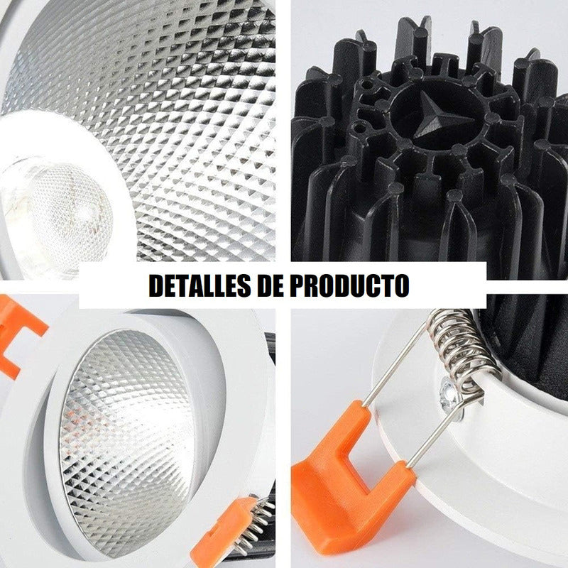 Pack X2 Focos Led Embutidos Luz Fria Luces Led Foco Led 16w