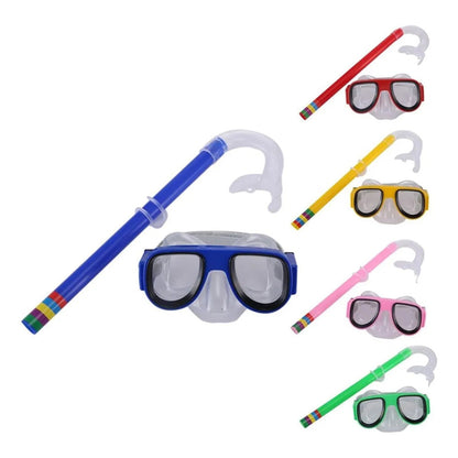 Máscara Snorkel Niños Okshop Verde Ajustable Pvc Buceo Playa