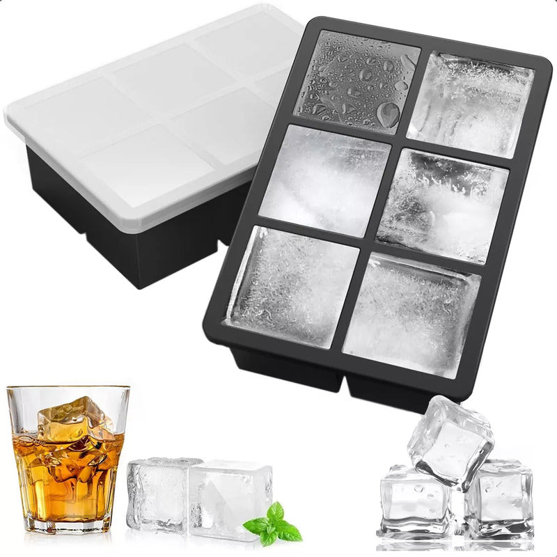 Cubetas De Hielo Con Tapa 6 Ranuras Silicona Cubeta Hielo Silicona Molde Hielo Negro Okshop Cubetas De Hielo Con Tapa Bandeja Hielo Moldes Hielo Rectangular Antiadherente Negro