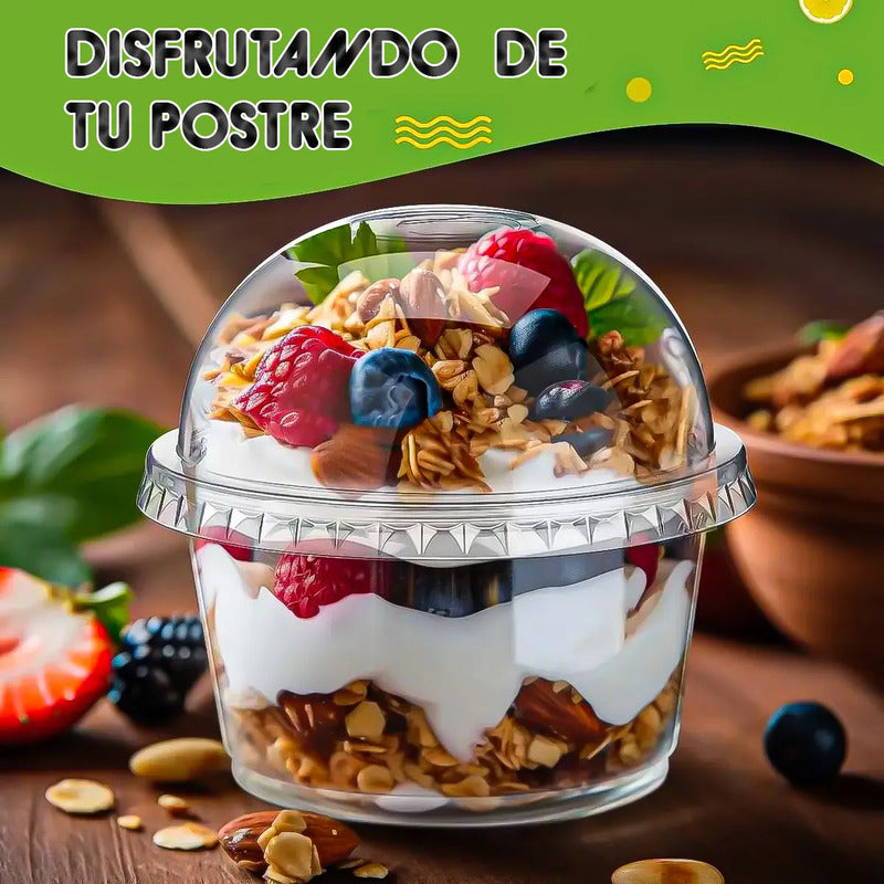Pack 50 Pocillo Postres 150ml Vasos Postres Vaso Acrilico Transparente