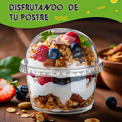 Pack 50 Pocillo Postres 150ml Vasos Postres Vaso Acrilico Transparente