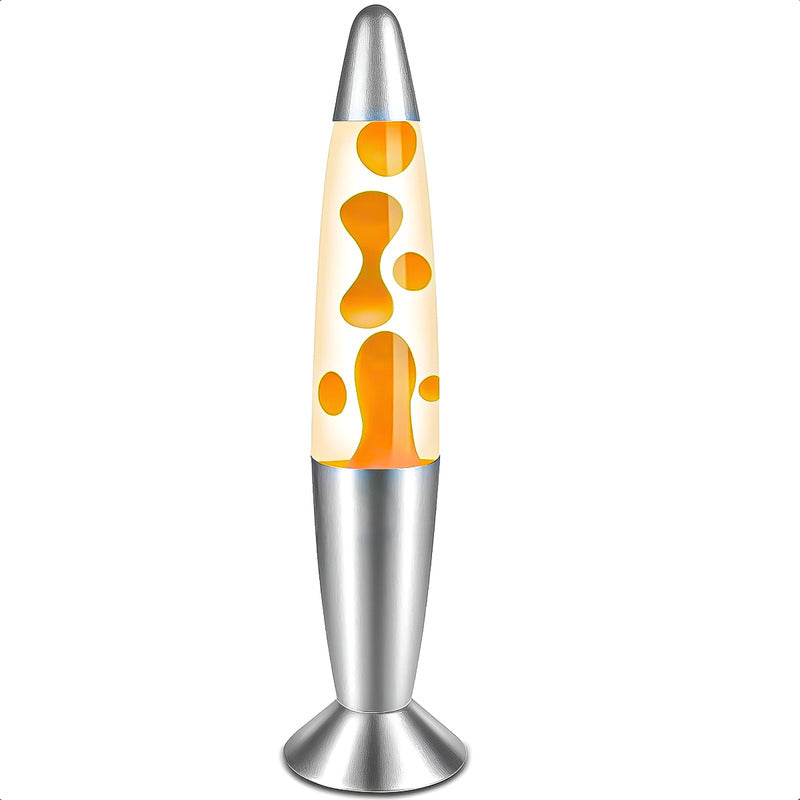 Lámpara De Lava Lampara De Mesa Lampara Lava 34cm Lampara Gris Naranja