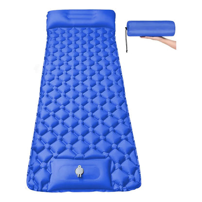 Colchoneta Inflable Camping Okshop 1 Plaza Con Bomba Azul 223x70x5cm