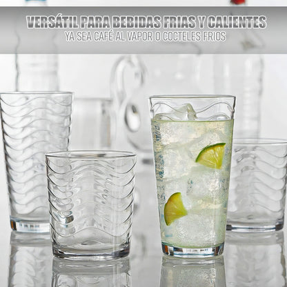 Set 6 Vasos De Vidrio Vasos Postres Set Vasos Vidrio 450ml